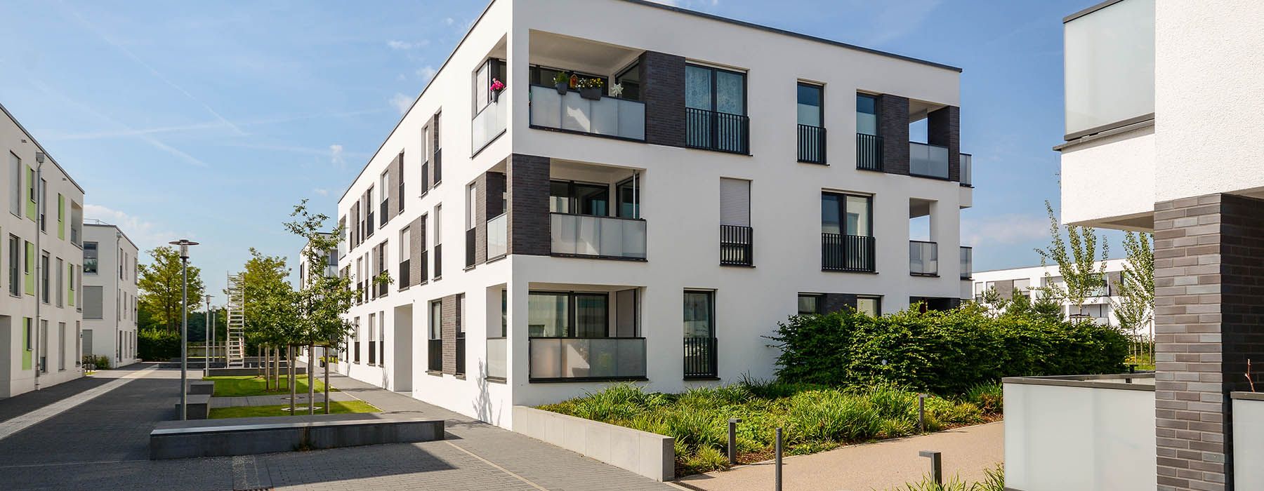 Moderne Wohnanlage als Beispiel für eine Bestandsimmobilie